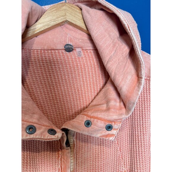 Free People Rogers Cardi Jacket Waffle Knit Hooded XS - Picture 3 of 4